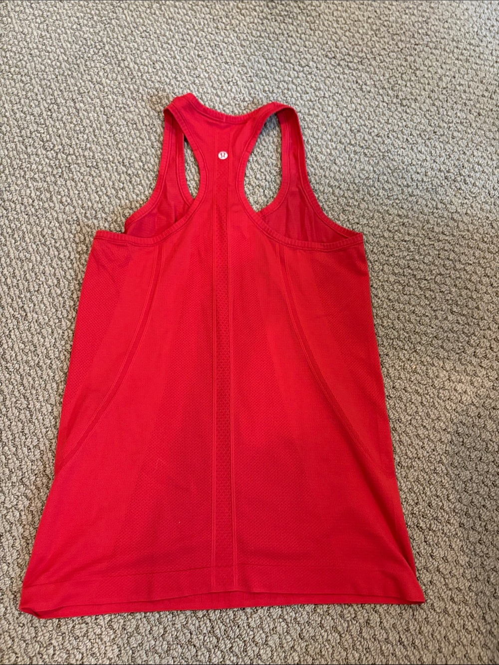 lululemon athletica Red Racerback Mesh Training Tank